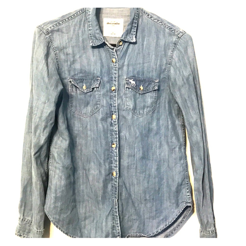 Abercrombie denim button up long sleeve shirt